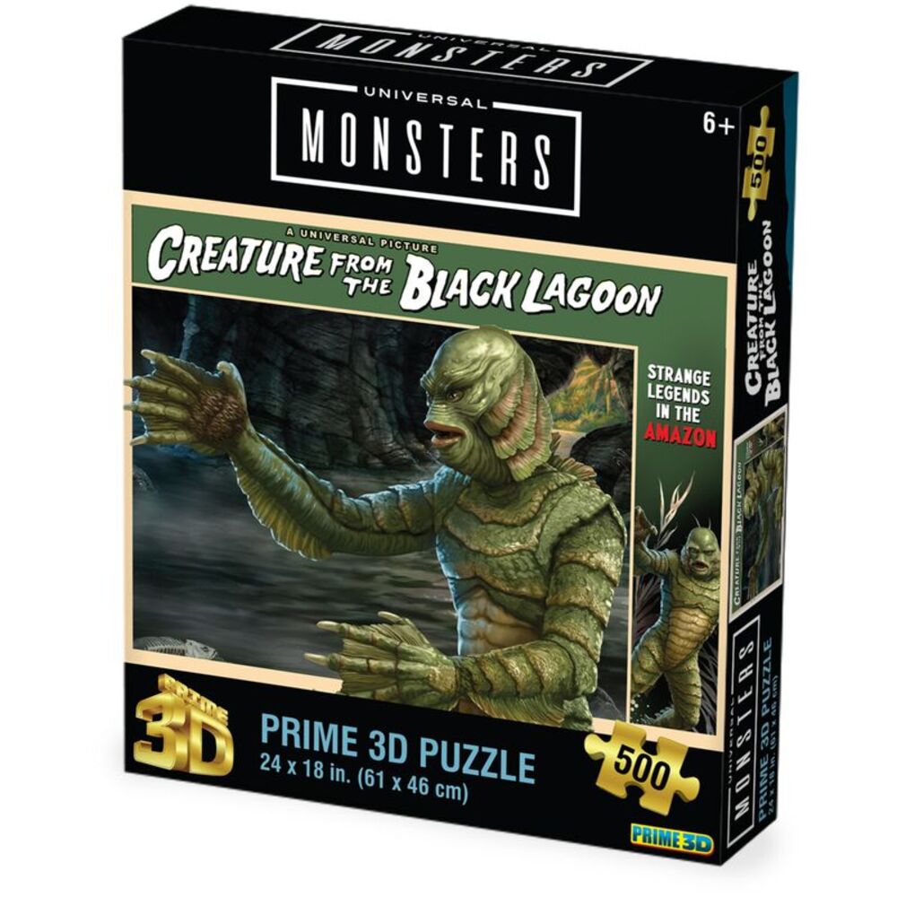 Universal Monsters Creature From The Black Lagoon 24x18 Lenticular 3D Puzzle AE